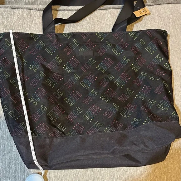 Victoria's Secret PINK black weekender tote bag - NWT - Picture 7 of 9
